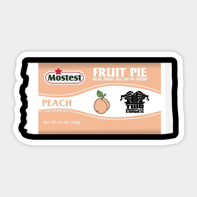 Mostest Fruit Pies - Peach Sticker by Twogargs